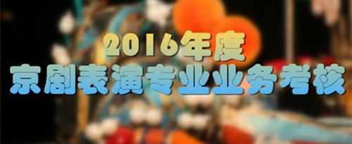 操大鸡鸡的视频国家京剧院2016年度京剧表演专业业务考...